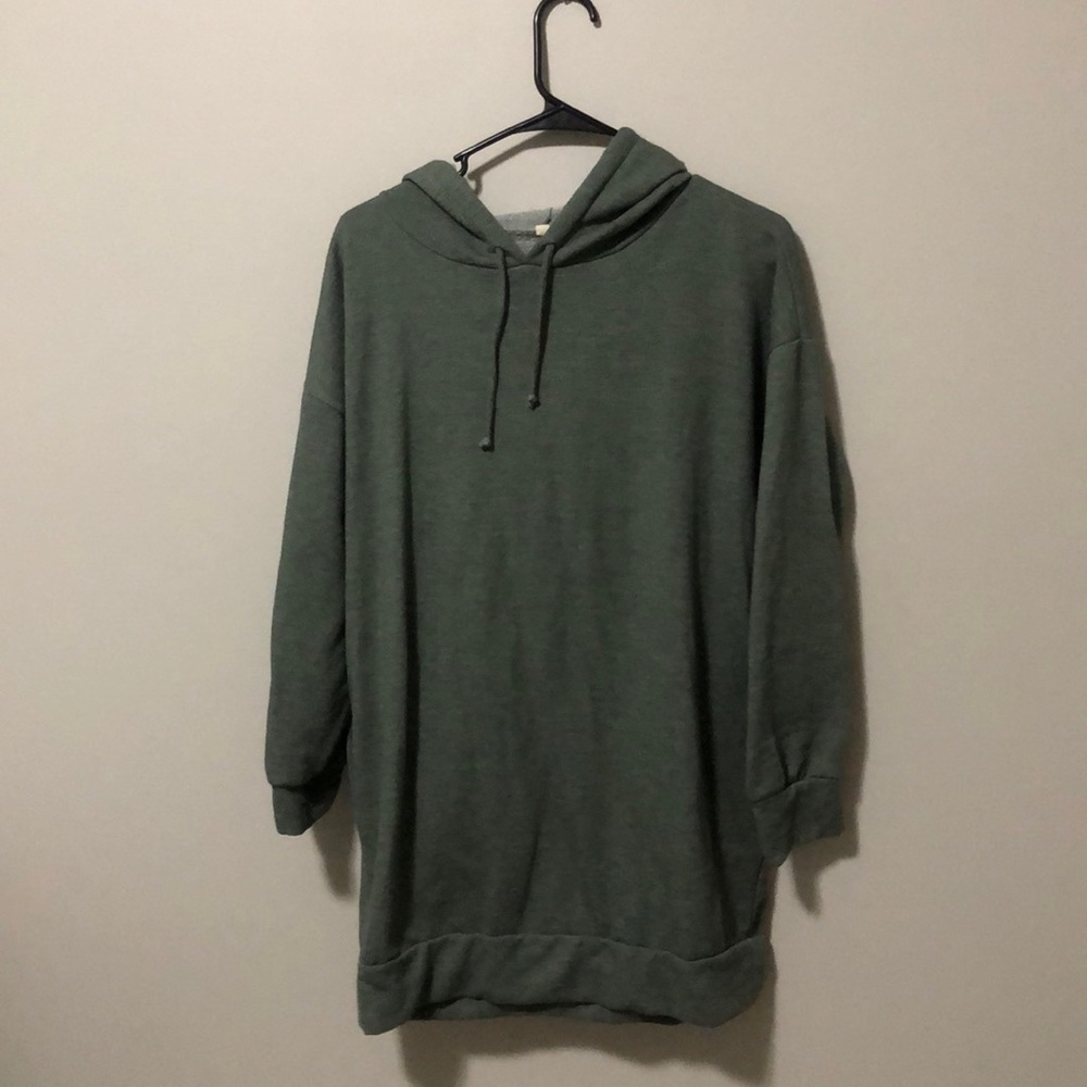Green Sweatshirt Dress